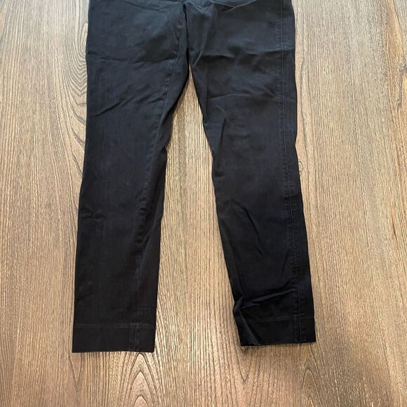 White House Black Market Slim Leg Black Mid Rise Jeans Size 0 - Picture 2 of 9